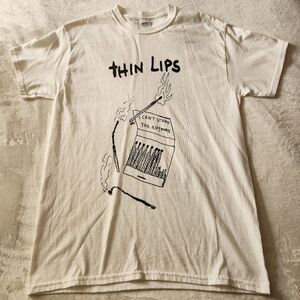 Gildan Thin Lips I Can't Stand You AnymoreWhite Tshirt With Graphics Size Medium